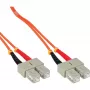 InLine optiskās šķiedras dupleksais kabelis SC/SC 50/125µm OM2 10m