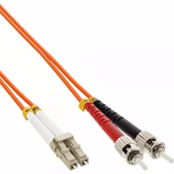 InLine optiskās šķiedras dupleksais kabelis LC/ST 50/125µm OM2 2m