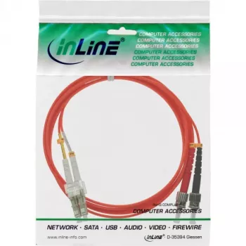 InLine optiskās šķiedras dupleksais kabelis LC/ST 50/125µm OM2 2m