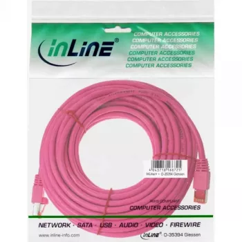 InLine Patch Kabelis S/FTP PiMF Cat.6 250MHz PVC varš rozā 10m