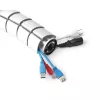 Kabeļu kanāls, InLine 59997C elastīgs vertikāls galda kanāls, 2 kameras, 0,80 m, balts