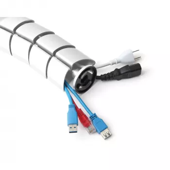 Kabeļu kanāls, InLine 59997C elastīgs vertikāls galda kanāls, 2 kameras, 0,80 m, balts