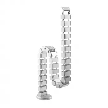 Kabeļu kanāls InLine regulējama augstuma galdiem, 4 kameras, pelēks, 68×36×42 mm