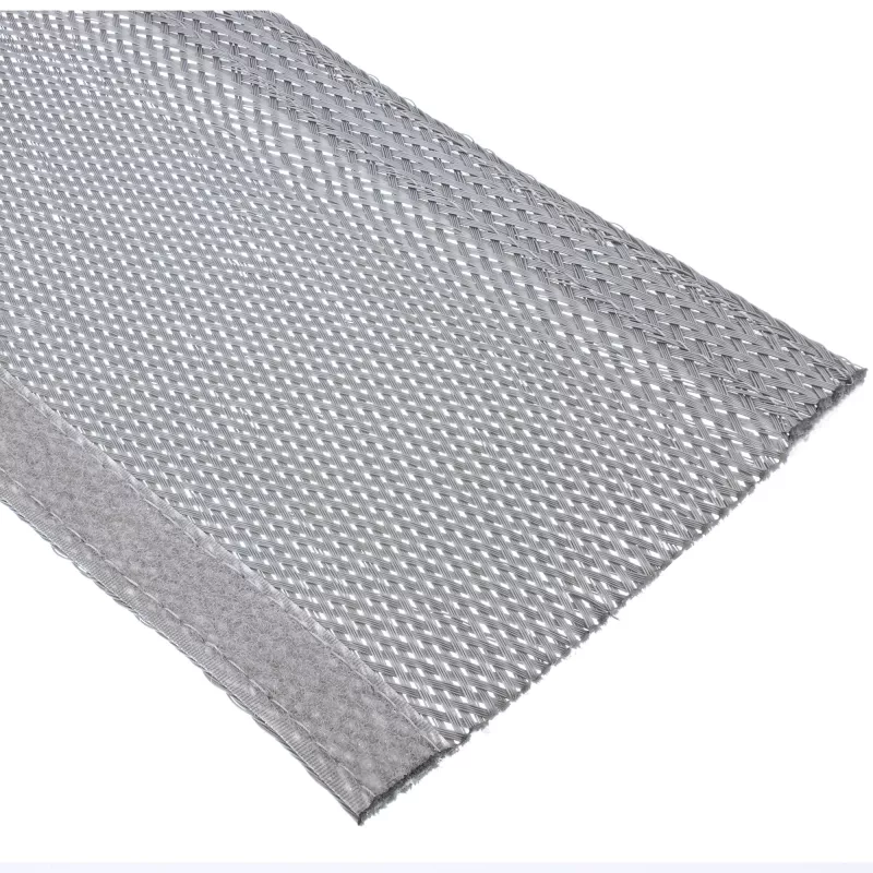 InLine auduma kabeļu uzmava ar āķu un cilpu stiprinājumu, 1 m x 40 mm, pelēka