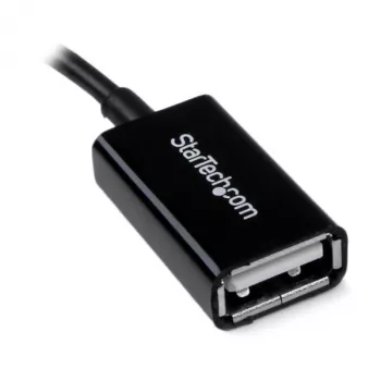 StarTech.com 5 collu Micro USB uz USB OTG resursdatora adapteris M/F, 0,127 m, Micro-USB B, USB A, USB 2.0, 0,48 Gbit/s, Melns