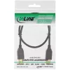 InLine USB 2.0 kabelis, AM/AM, melns, apzeltīti kontakti, 2m