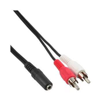 InLine Audio kabelis 2x RCA vīriešu / 3,5 mm stereo sieviešu 1 m