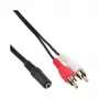 Audio kabelis 2x RCA vīrietis / 3,5 mm stereo sieviete 3 m InLine 89940D