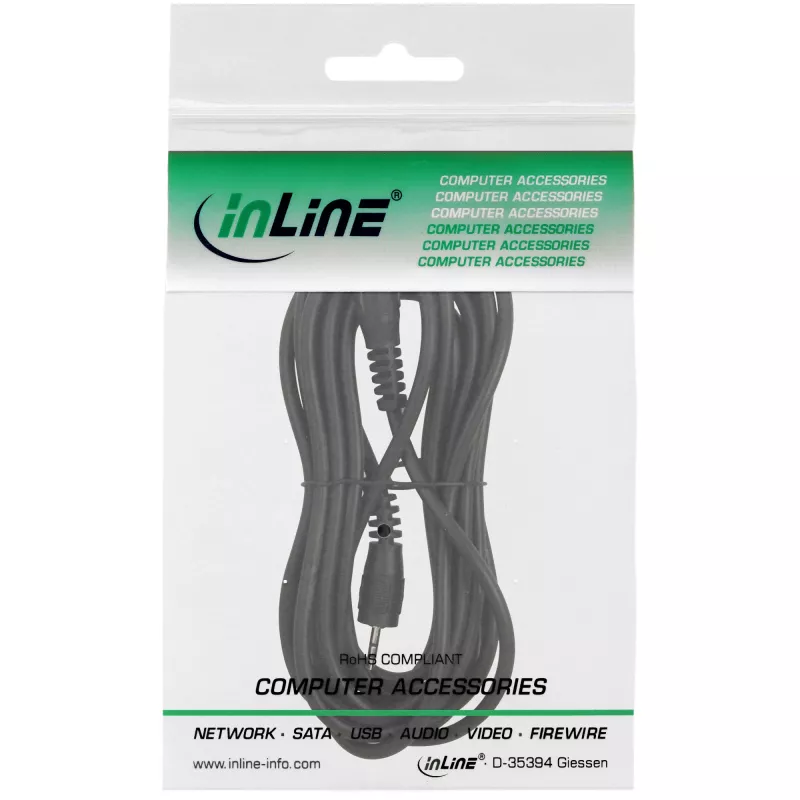 InLine Audio kabelis 2.5mm stereo vīriešu/vīriešu 5m