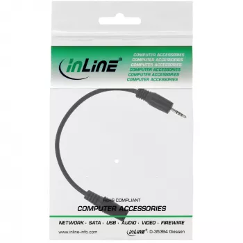 InLine audio adaptera kabelis 4 kontaktu 2,5mm vīriešu / 4 kontaktu 3,5mm sieviešu 3m