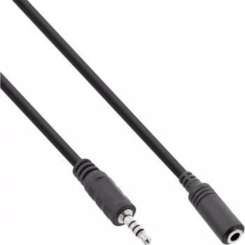 Audio adaptera kabelis 4 kontaktu 2,5mm vīriešu / 4 kontaktu 3,5mm sieviešu 5m InLine 99308G