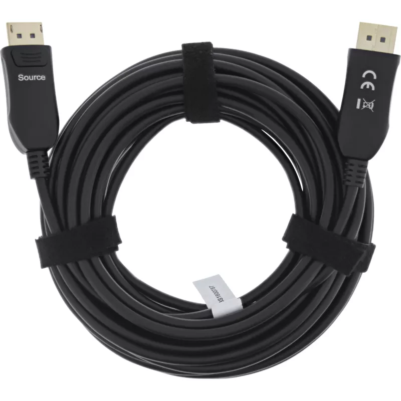 InLine DisplayPort 1.4 AOC kabelis, 8K4K, melns, 40m