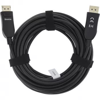 InLine DisplayPort 1.4 AOC kabelis, 8K4K, melns, 10m