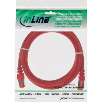 InLine Patch Kabelis S/FTP PiMF Cat.6 250MHz PVC varš sarkans 1,5m