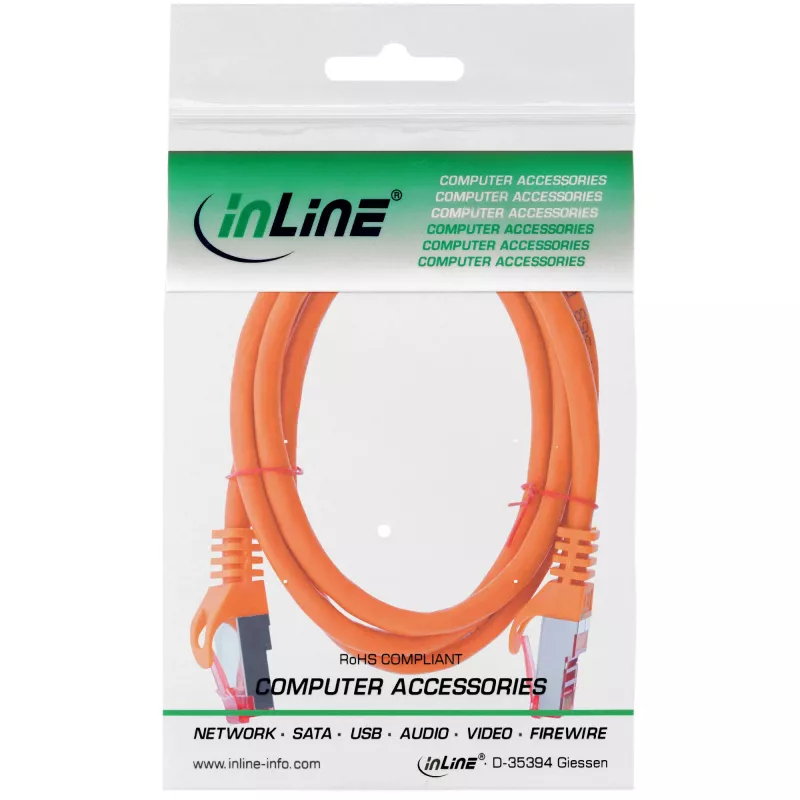 InLine Patch Kabelis S/FTP PiMF Cat.6 250MHz PVC varš oranžs 1,5m