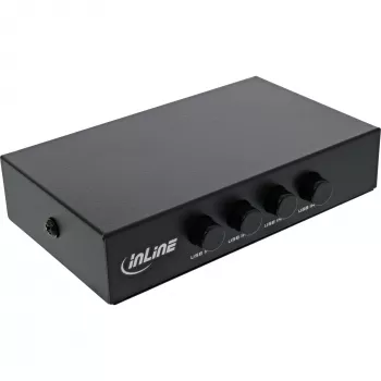 InLine USB 2.0 Slēdzis Manuāls USB-A Ierīce uz 4 Datoriem Vadu