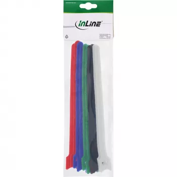 InLine siksniņas kabeļu nostiprināšanai ar Velcro 12x330mm 10 gab. 5 krāsas
