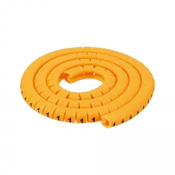 Kabeļu marķēšanas gredzeni InLine 3.6–7.4 mm, cipari 0–9, 1000 gab., dzelteni