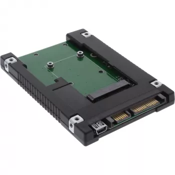 InLine Drive Adapter 2.5 collu SATA uz mSATA SSD 76620B Melns