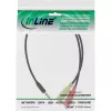 InLine Audio Adaptera Kabelis 3.5 mm vīrišķais 4 polu / 2x 3.5 mm sievišķie, melns, 0.15 m