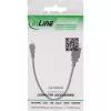 InLine USB 2.0 kabelis A ligzda / Mini 5 kontaktu spraudnis 0,2 m, Mini-USB B, USB A, USB 2.0, Vīriešu/Sieviešu, Melns