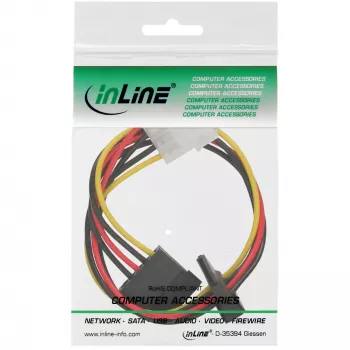 InLine iekšējais strāvas kabelis 1x 4pin Molex / 2x SATA Power 0.30m