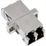 InLine Fiber Optical Adapter Metāla Duplekss LC/LC Vienmodas Keramikas Uzmava ar Atloku