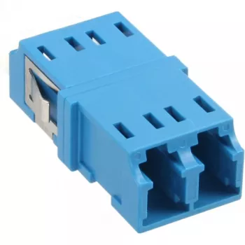 InLine 89989D Šķiedru optikas adapteris Duplex LC/LC SM ar keramikas uzmavu, zils
