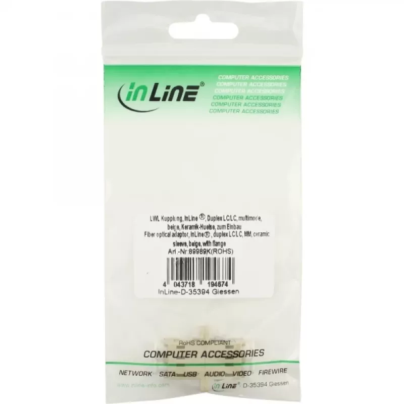 Dupleksās šķiedras optiskais adapteris LC/LC MM InLine 89989K