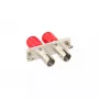 InLine Fiber Optical Adapter Metal Duplex ST/ST MM Keramikas Uzmava Ar Atloku
