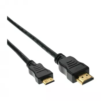 InLine HDMI mini kabelis, High Speed HDMI, AM/CM, apzeltīti kontakti, 10 m