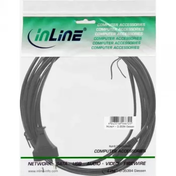 InLine strāvas kabelis, Euro kontaktdakša / Euro8 kontaktdakša, melns, 5m
