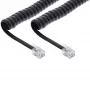 InLine Telefona savītais vads RJ10 4P4C melns 4m