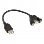 InLine USB 2.0 adaptera kabelis, ligzda A / šasijas savienotājs A, 0,2 m