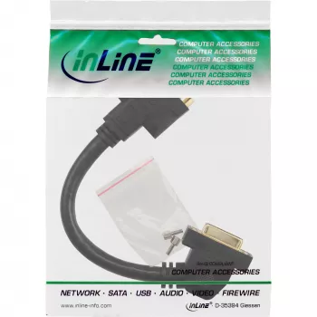 InLine DVI-I adaptera kabelis 24+5 DVI sieviete / sieviete ar atloku 0.2m