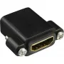 InLine HDMI Adapteris A tipa sievišķais / sievišķais ar zeltītiem kontaktiem un atloku, 4K2K