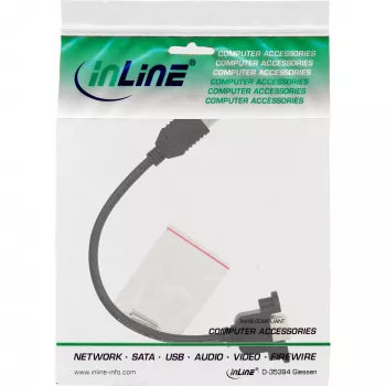 InLine USB 2.0 adaptera kabelis A ligzda / B paneļa savienotājs 33441F 0,2m