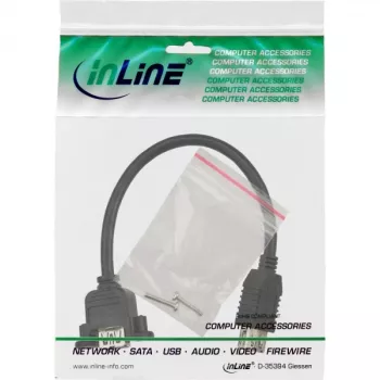 InLine USB 3.0 Adapter Kabelis, A sievišķais / Šasijas A savienotājs, 0,20 m