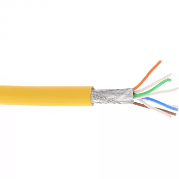 InLine Patch Kabelis S/FTP PiMF Cat.6A bezhalogēns 500MHz dzeltens 100m