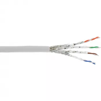 InLine Patch Kabelis S/FTP PiMF Cat.6A bezhalogēns 500MHz balts 100m