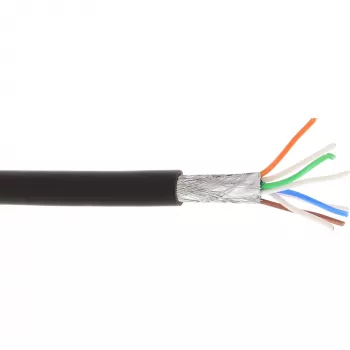 InLine Patch Kabelis S/FTP PiMF Cat.6A bezhalogēns 500MHz melns 100m