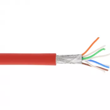 InLine Patch Kabelis S/FTP PiMF Cat.6A bezhalogēns 500MHz sarkans 100m
