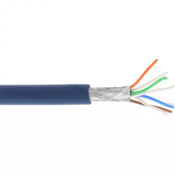 InLine Patch Kabelis S/FTP PiMF Cat.6A bezhalogēns 500MHz zils 100m