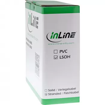 InLine Patch Kabelis S/FTP PiMF Cat.6A bezhalogēns 500MHz pelēks 100m