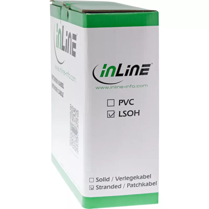 InLine Patch Kabelis S/FTP PiMF Cat.6A bezhalogēns 500MHz pelēks 100m