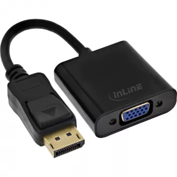 InLine Basic DisplayPort adaptera kabelis, DP vīrišķais / VGA sievišķais, melns, 0.15 m