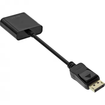 InLine Basic DisplayPort adaptera kabelis, DP vīrišķais / VGA sievišķais, melns, 0.15 m