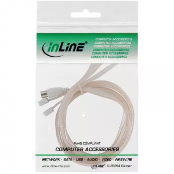 InLine Dipola antena FM uztveršanai ar IEC 75 Ω savienotāju 46230