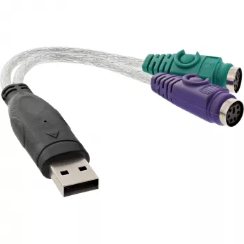 InLine USB uz PS/2 pārveidotājs USB Type A vīrišķais / 2x PS/2 sievišķais