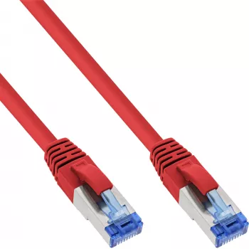 InLine Patch Kabelis S/FTP PiMF Cat.6A bezhalogēns 500MHz sarkans 0,25m